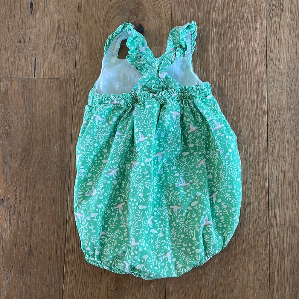 Baby Boden Floral Bird Bubble Sunsuit - Picture 2 of 4